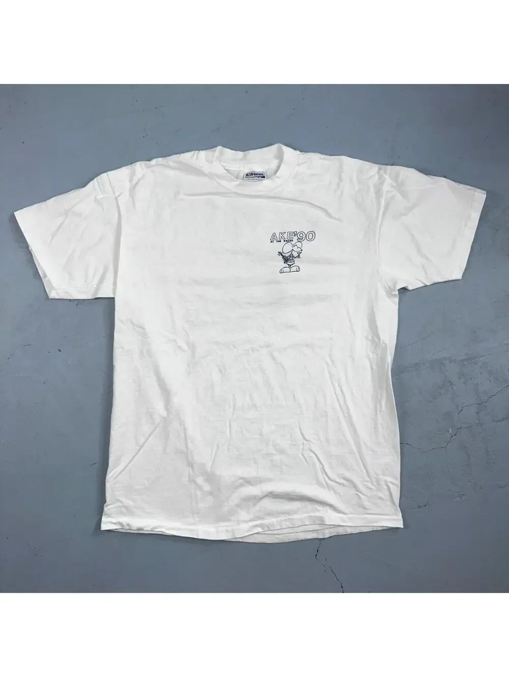 Rat Race Hanes Beefy XL Crazy VTG T Shirt 90s College Running 27 Funny Random - Picture 5 of 10